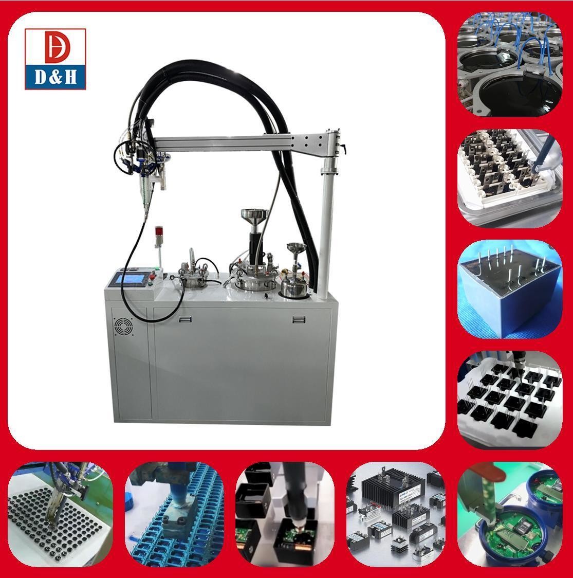Precision Mixing Potting Machine PJL-1200 for 2K Polyurethane Silicone ...